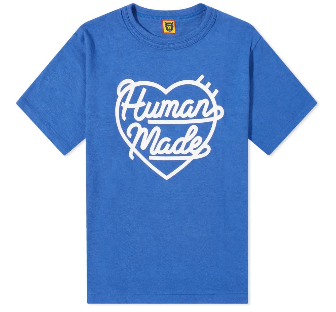 Human made heart slub tee blue