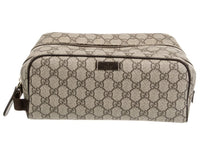 Gucci GG Supreme Double Zip Toiletry Case (Used)