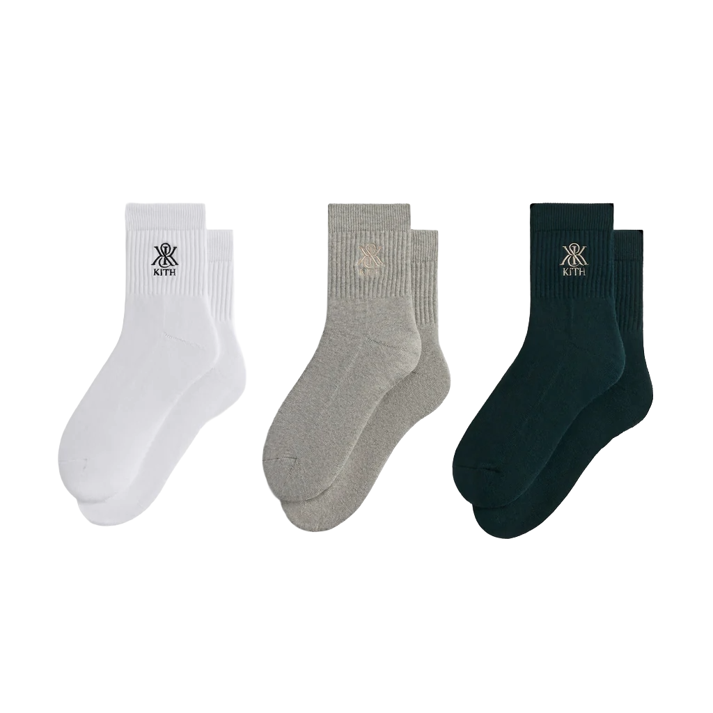 Kith 3 Pack Crest Crew Socks