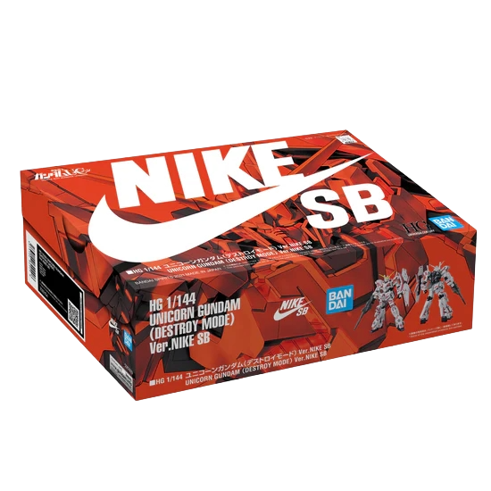 Bandai Gundam x Nike SB Unicorn (Destroy Mode) (1/144 Scale) HG Model Kit Action Figure