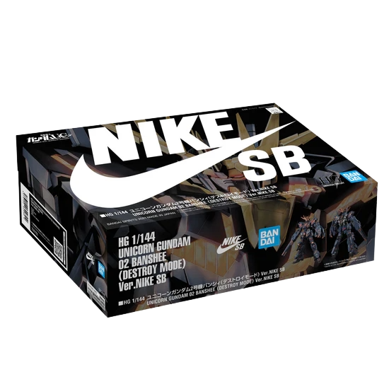 Bandai Gundam x Nike SB Unicorn 02 Banshee (Destroy Mode) (1/144 Scale) HG Model Kit Action Figure