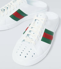 Gucci Ace Stripe Red Green White Rubber Mule