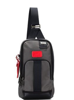 Tumi Fife Slim Sling Bag Grey Red