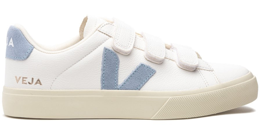 Veja Recife Logo Choromefree Leather  Extra White Steel