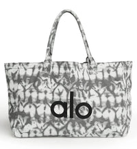 Alo Iconic Shopper Tote Grey Tiedye