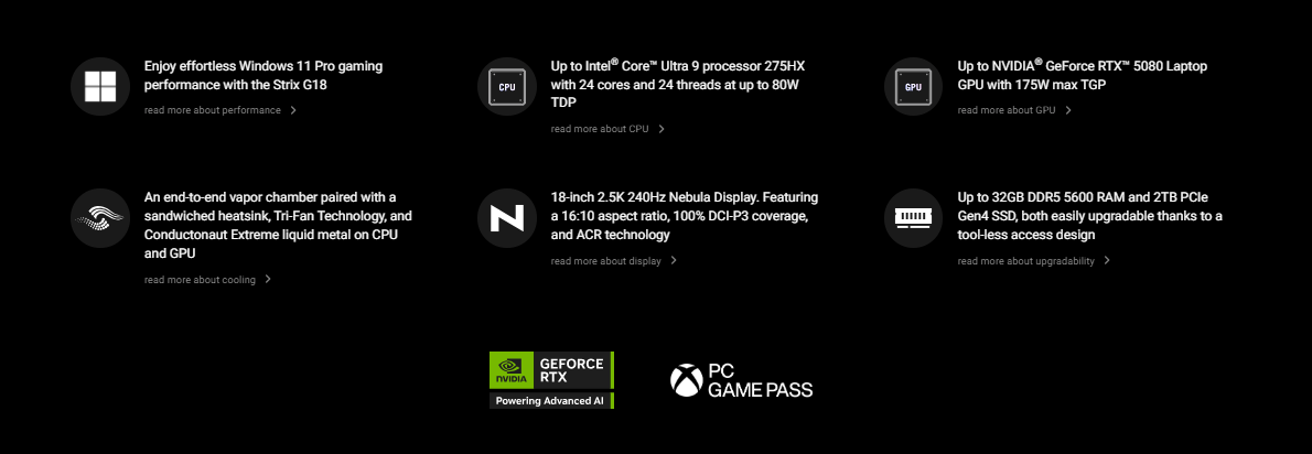 Asus ROG Strix G18 G815LR-S9180WSM Laptop (Volt Green)