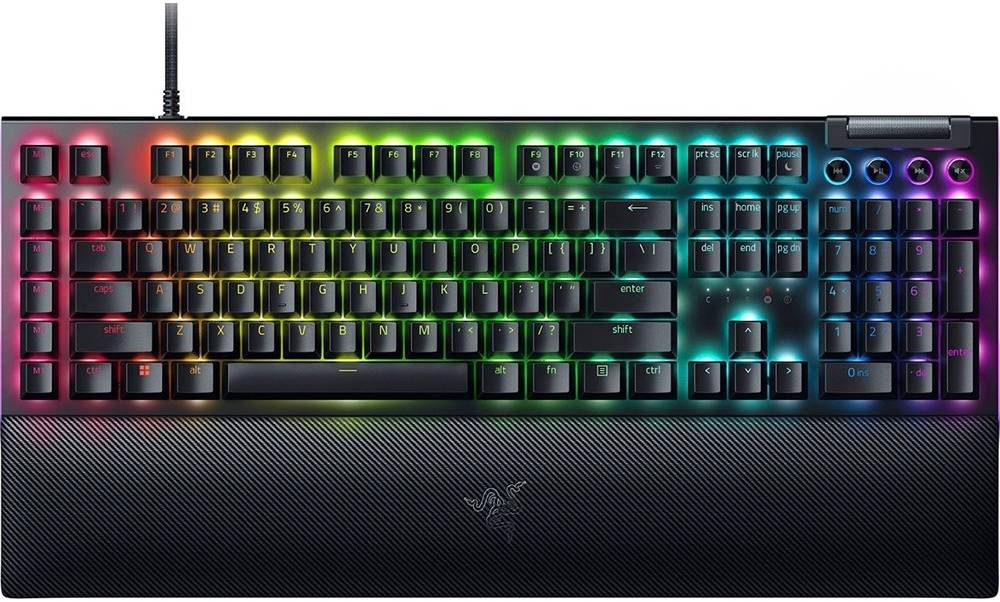 Razer BlackWidow V4 Mechanical Gaming Keyboard, Razer Yellow Switches