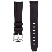 20mm curved strap plain w/ silver buckle