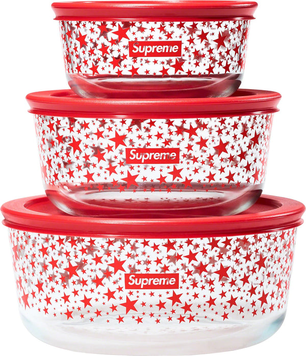 Supreme Pyrex Bowls (Set of 3) Red