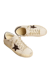 Golden Goose Super-Star Lizard Printed Star And Heel Grey Morn Black Plum