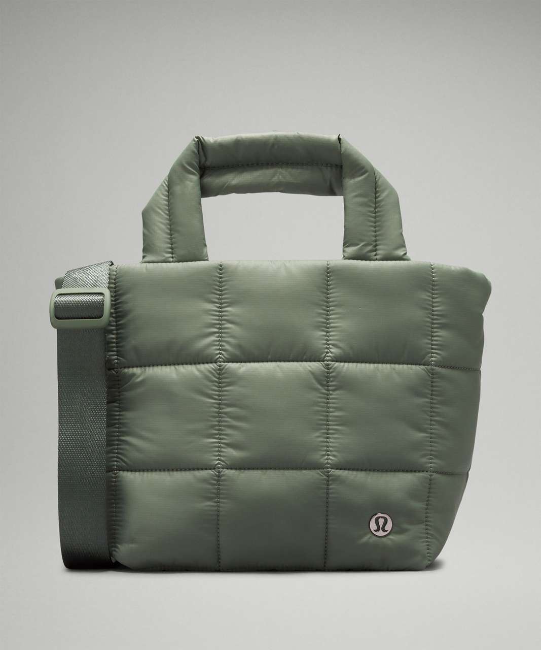 Lululemon Quilted Grid Tote Mini Grey Eucalyptus 5L