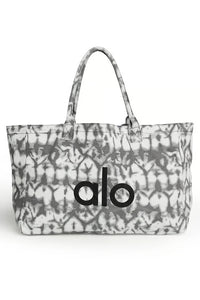 Alo Iconic Shopper Tote Grey Tiedye