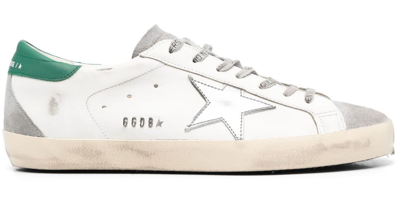 Golden Goose Super-Star White Silver Green