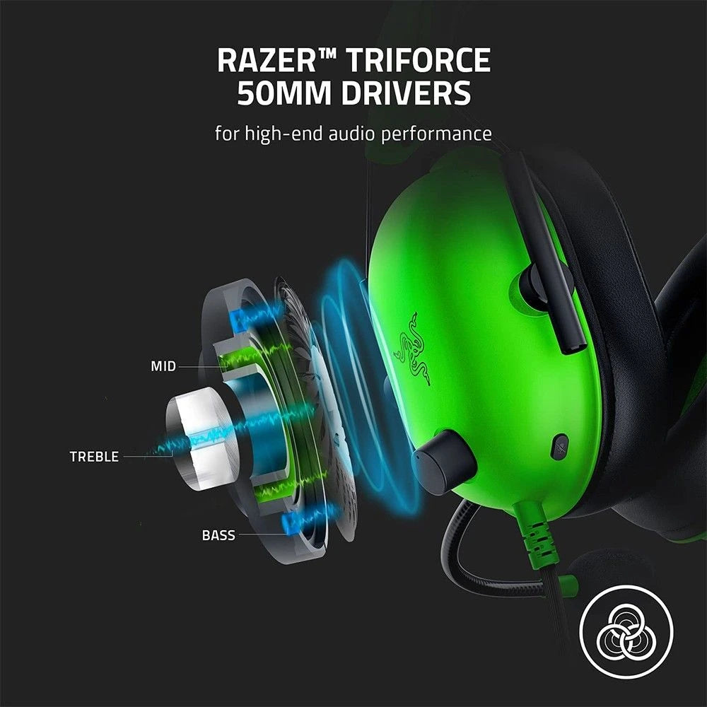 Razer Blackshark V2 X Multi-Platform Wired Esports Headset - Green