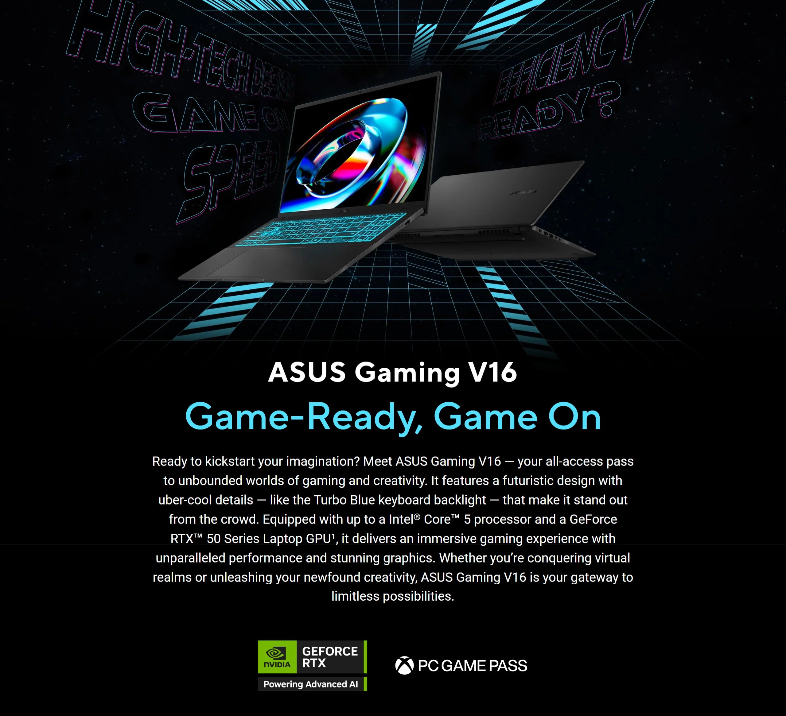 Asus Gaming V16 V3607VU-RP076W Laptop (Black)