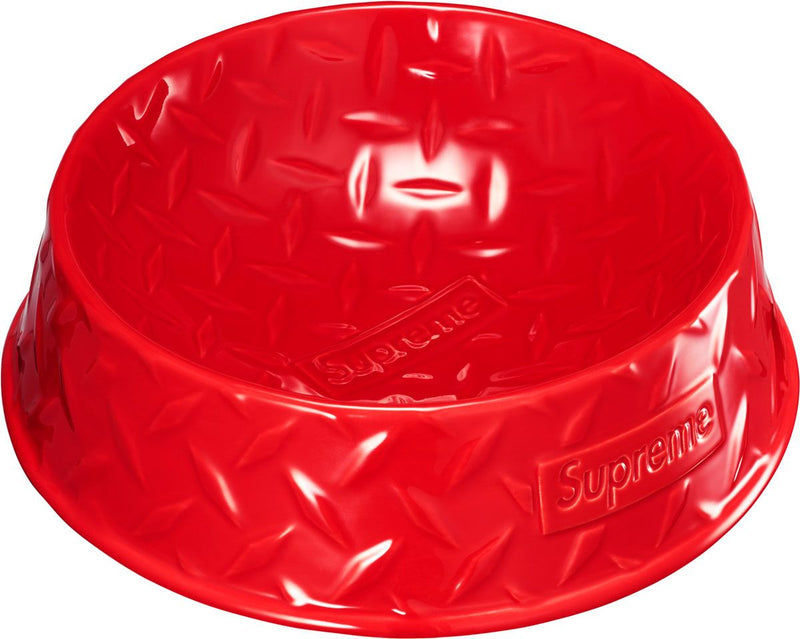 Supreme Diamond Plate Dog Bowl