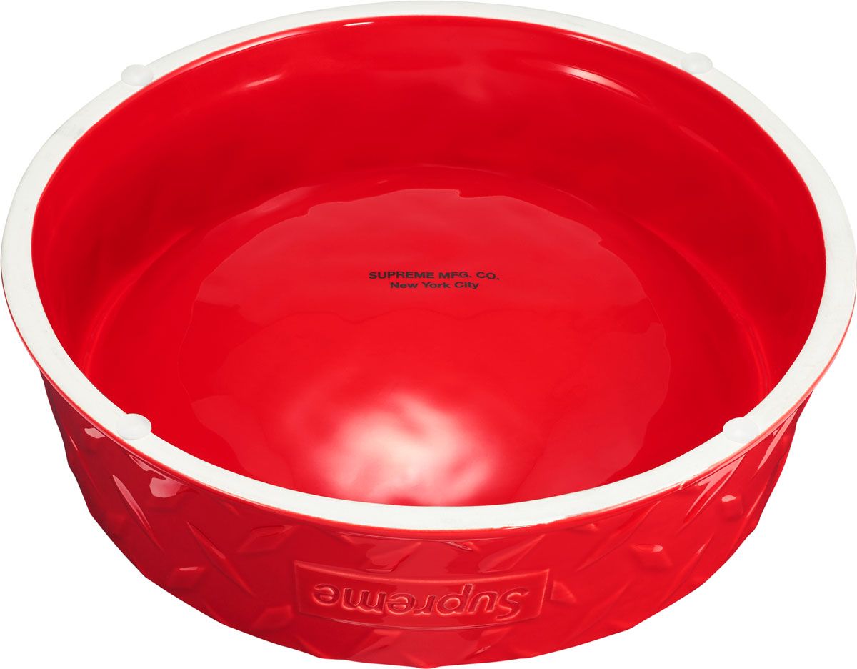 Supreme Diamond Plate Dog Bowl