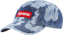 Supreme Flames Jacquard Denim Camp Cap Washed Indigo