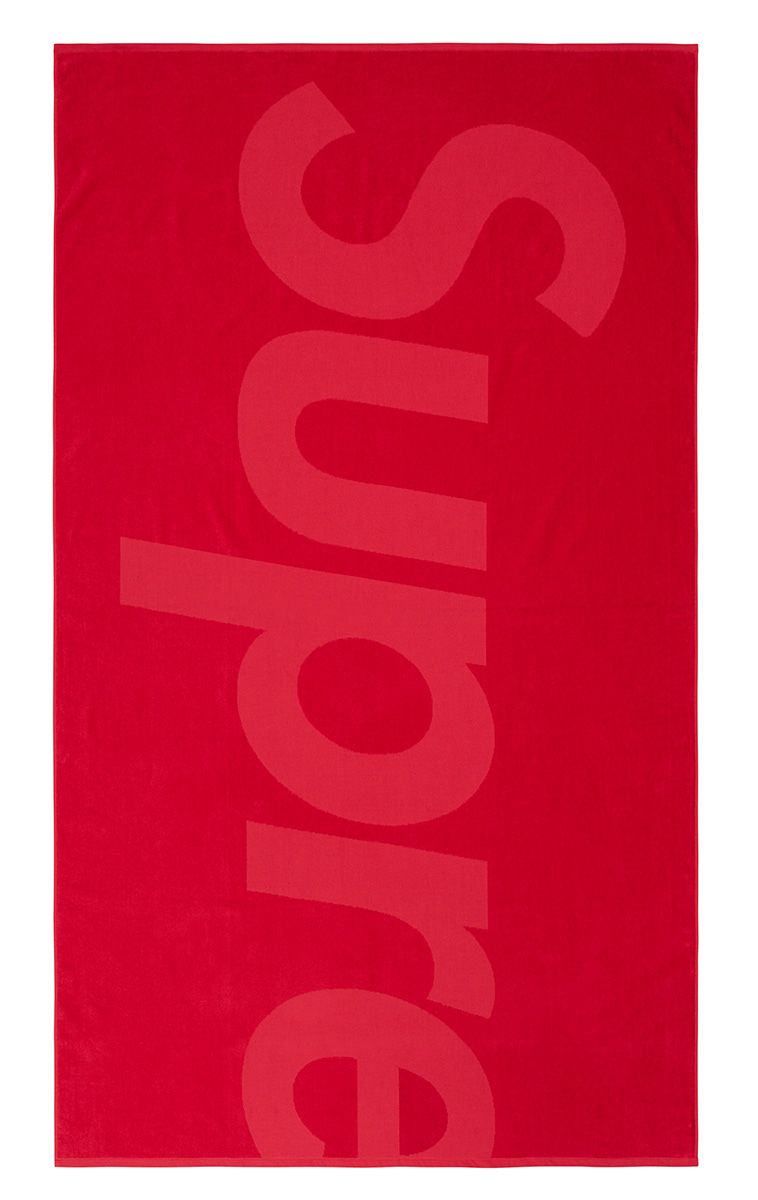 Supreme Tonal Logo Towel Red