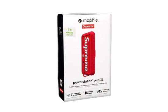 Supreme X Mophie Powerstation Plus XL Red