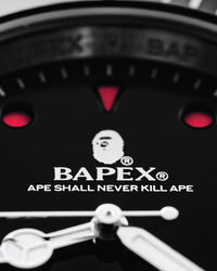 BAPE A Bathing Ape Type 1 Bapex Watch Silver/Black