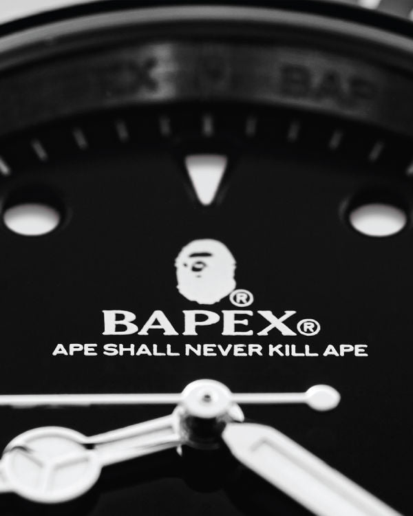 BAPE A Bathing Ape Type 1 Bapex Watch Silver/Black