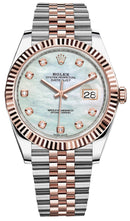 Rolex Datejust 41mm Steel and Everose Gold 126331 MOP Diamond Jubilee