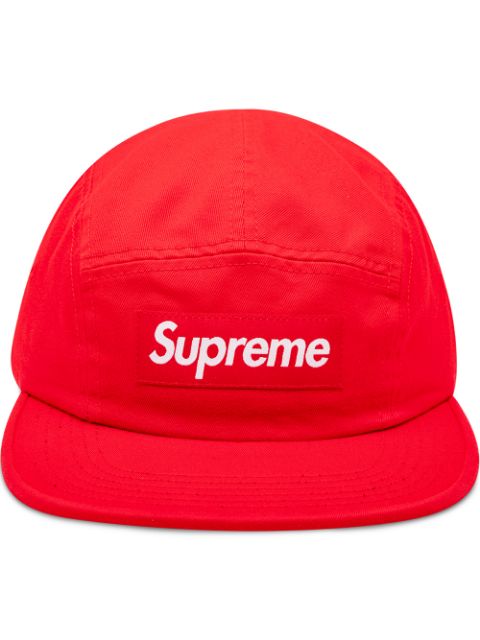 Supreme Washed Chino Twill Camp Cap Red