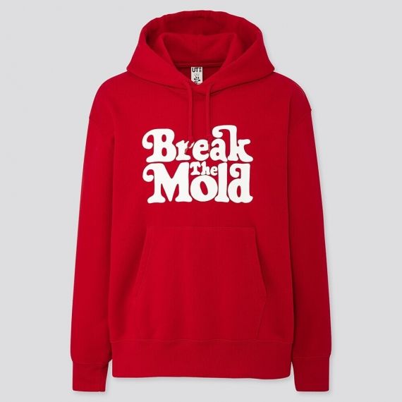 UNIQLO R.A verdy long sleeve hooded sweatshirt red