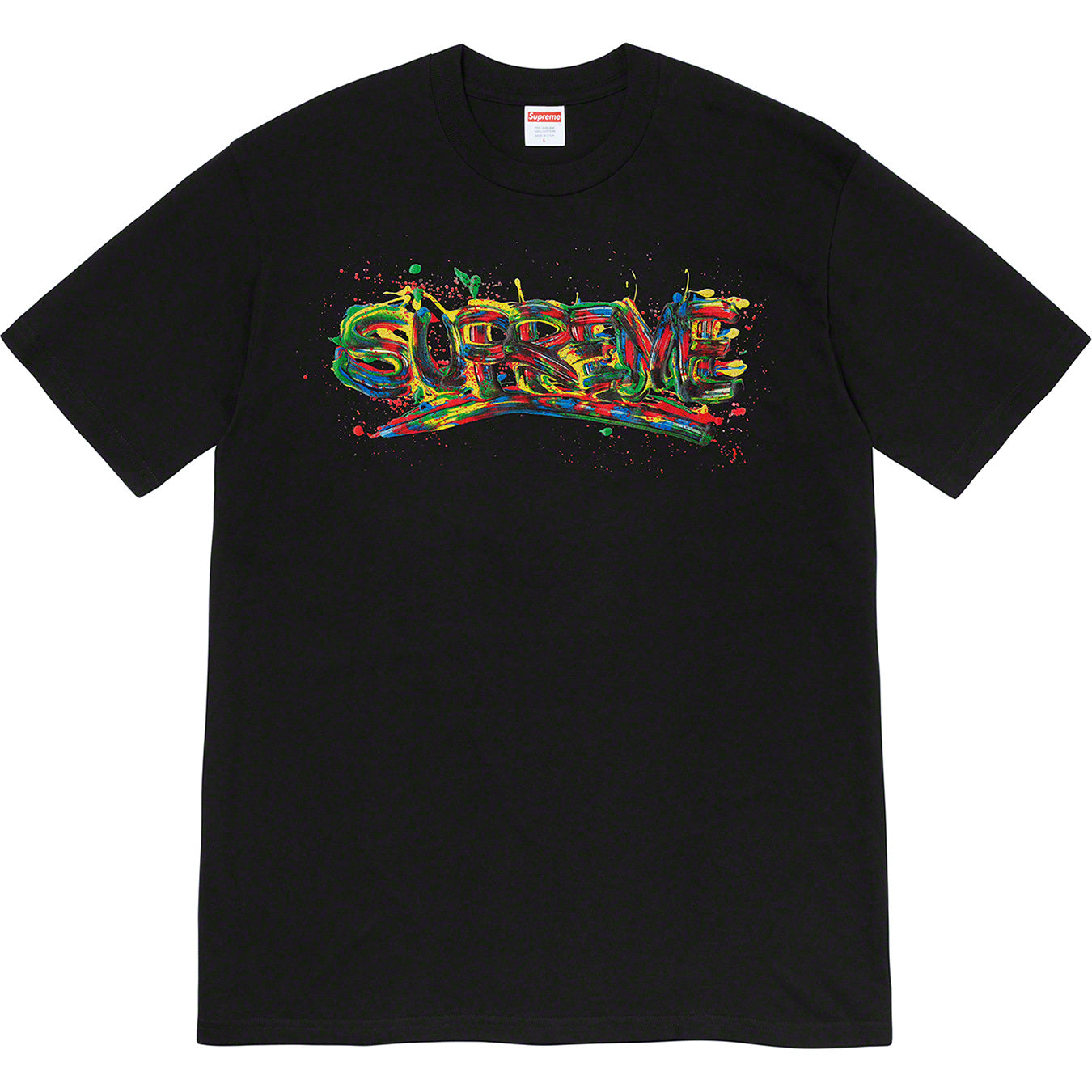 Supreme Paint Logo Tee Black