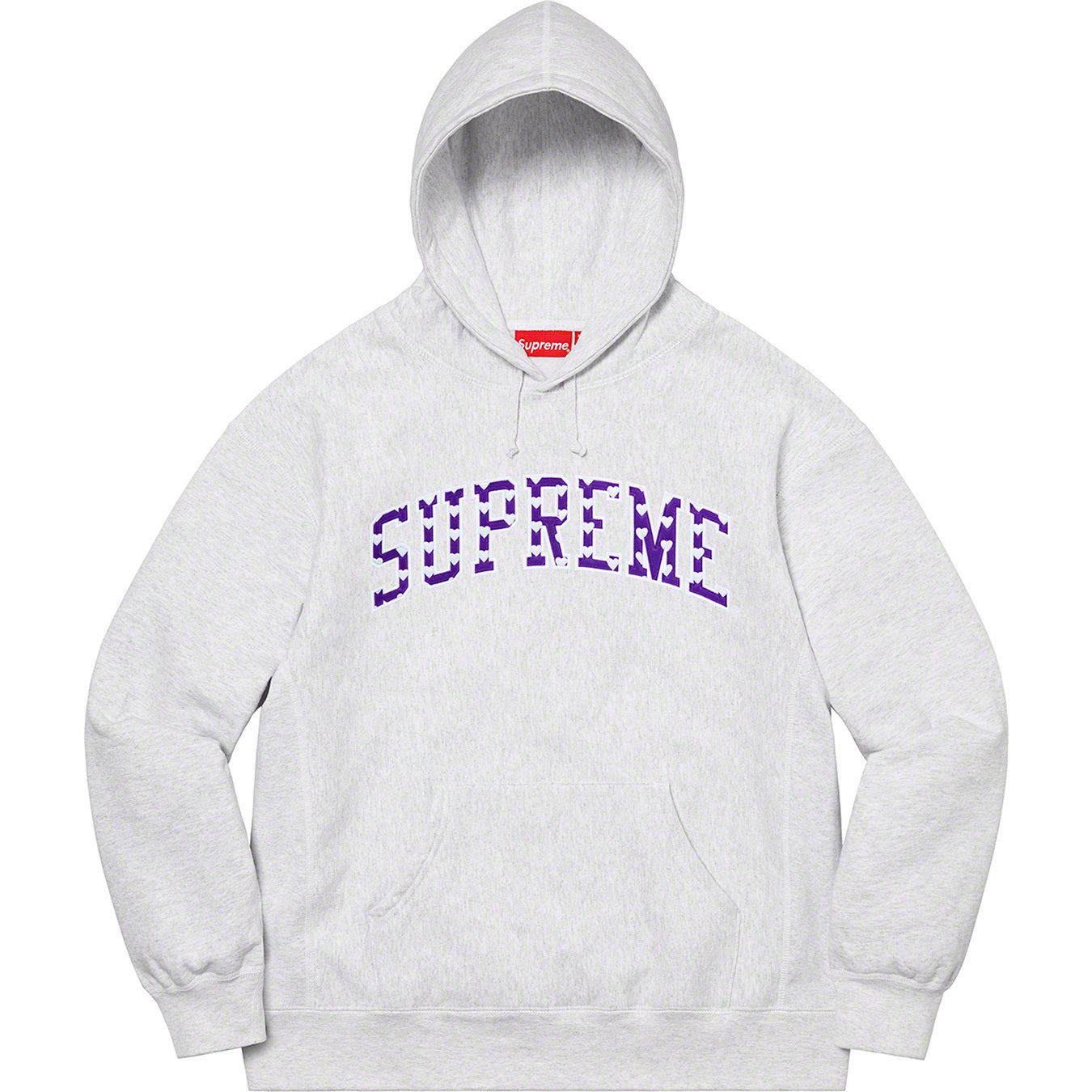 Supreme Hearts Arc Hooded Sweatshirt Ash Grey