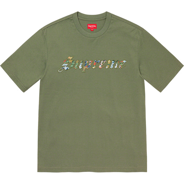 Supreme Floral Applique S/S Top Olive