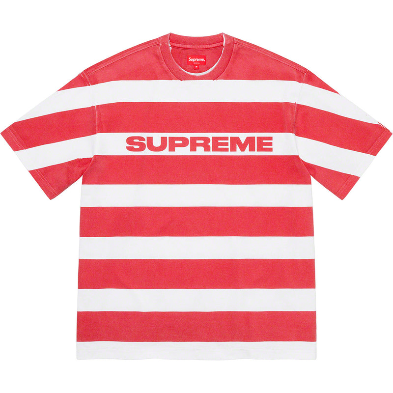 Supreme Printed Stripe S/S Top Red