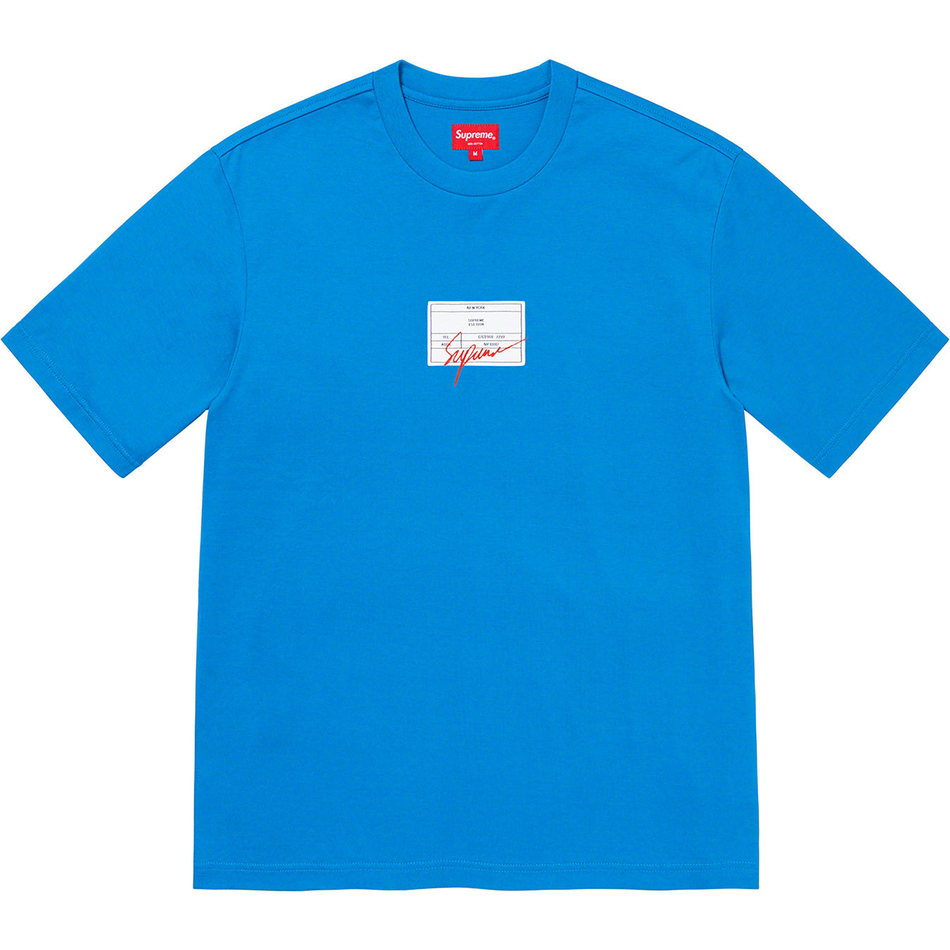 Supreme Signature Label S/S Top Bright Blue