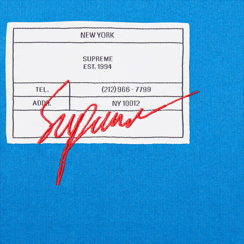 Supreme Signature Label S/S Top Bright Blue