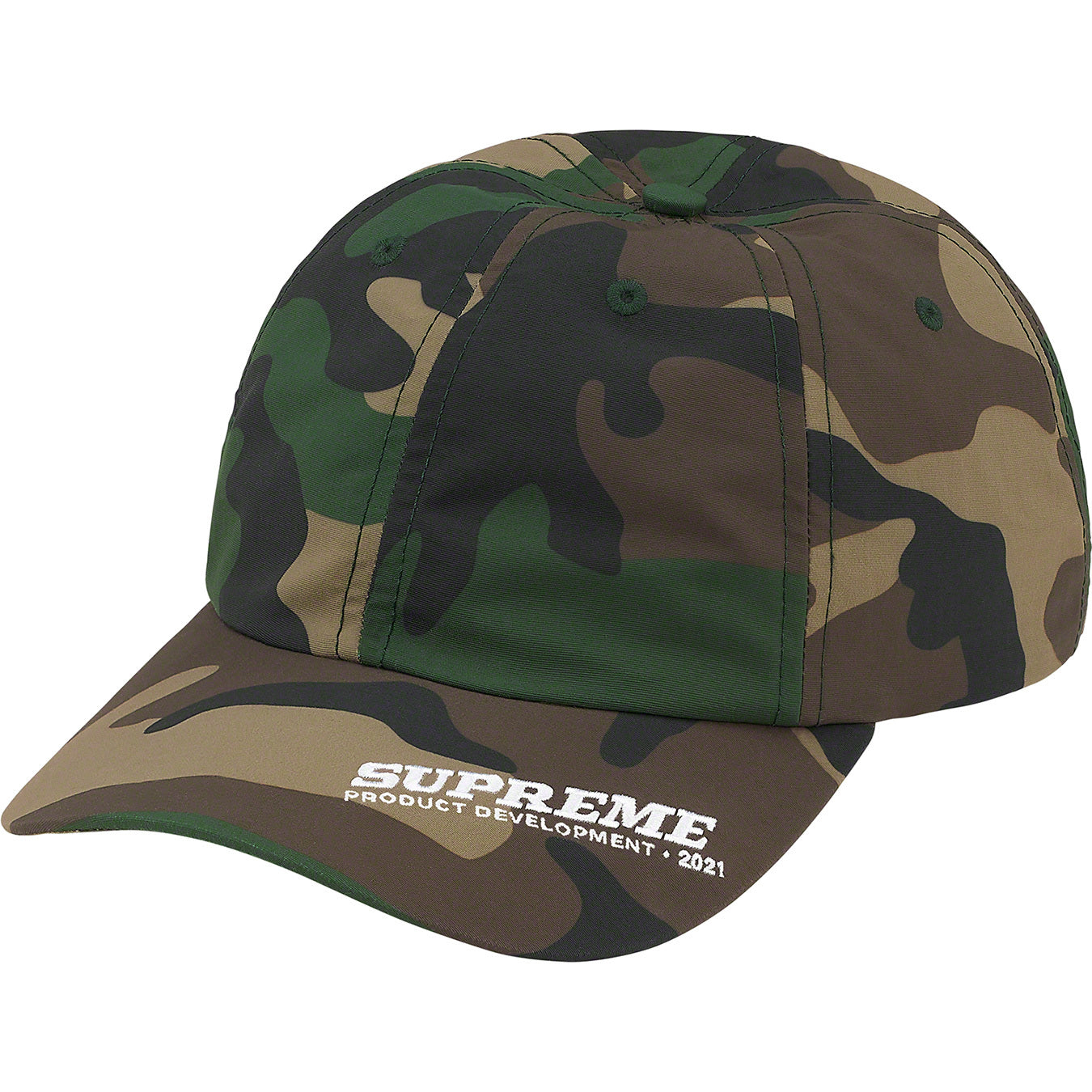 Supreme Visor Logo 6-Panel Woodland Camo