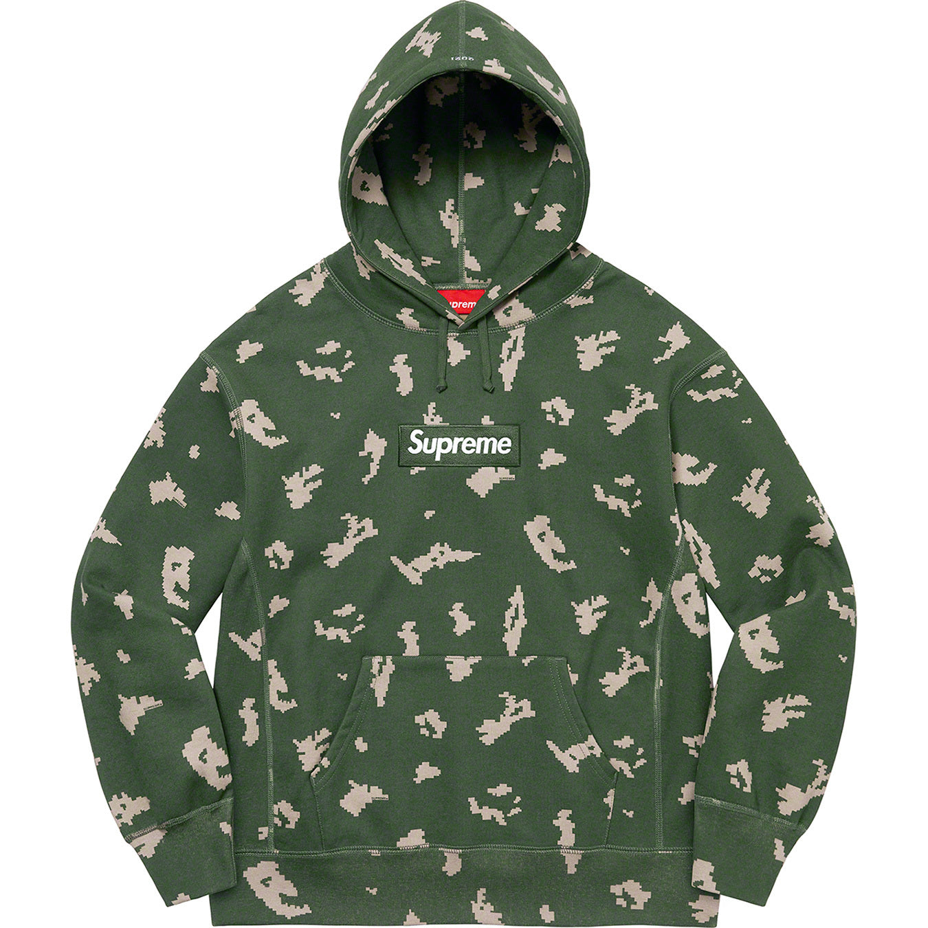 Supreme Box Logo Hooded Sweatshirt Olive Camo