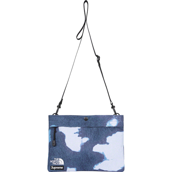 Supreme The North Face Bleached Denim Print Shoulder Bag Indigo