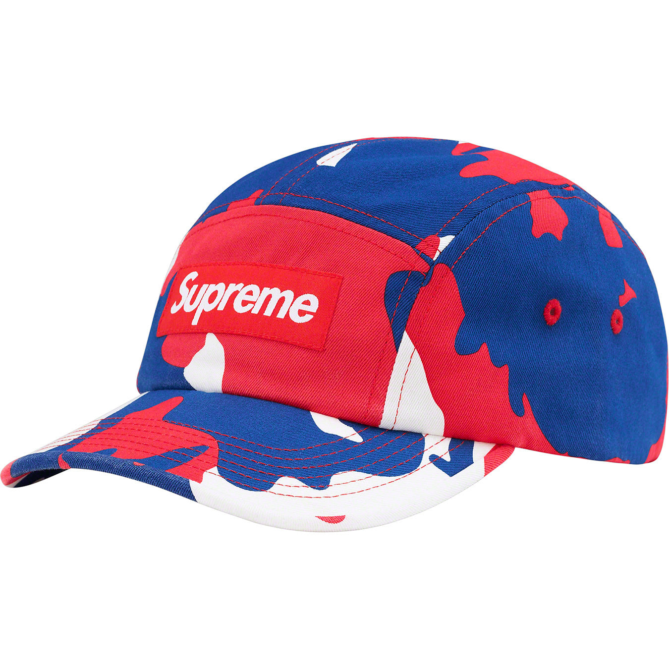 Supreme Washed Chino Twill Camp Cap Cap Red Camo