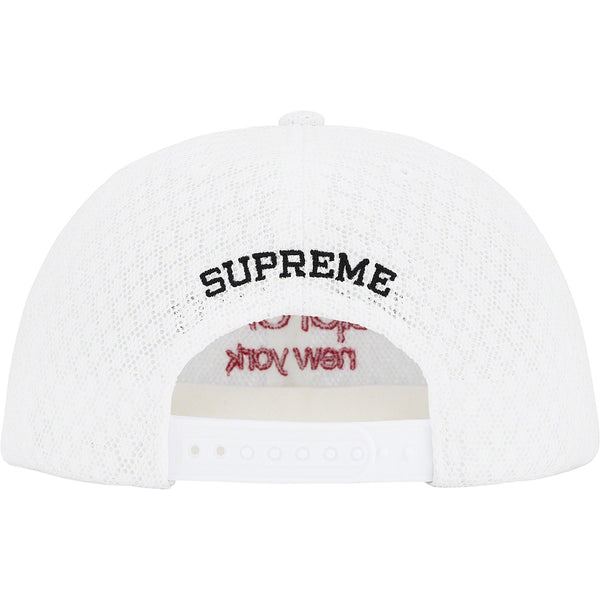 Supreme Classic Logo Air Mesh 6-Panel White