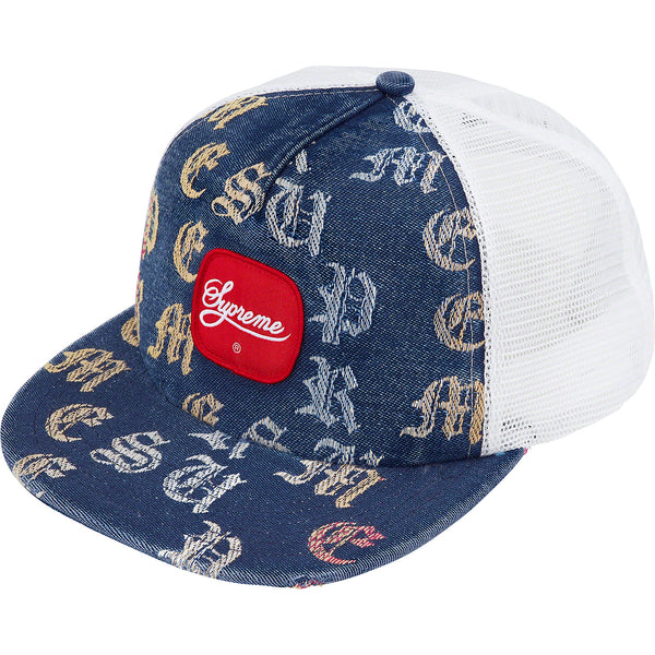 Supreme Gradient Jacquard Denim Mesh Back 5-Panel Blue