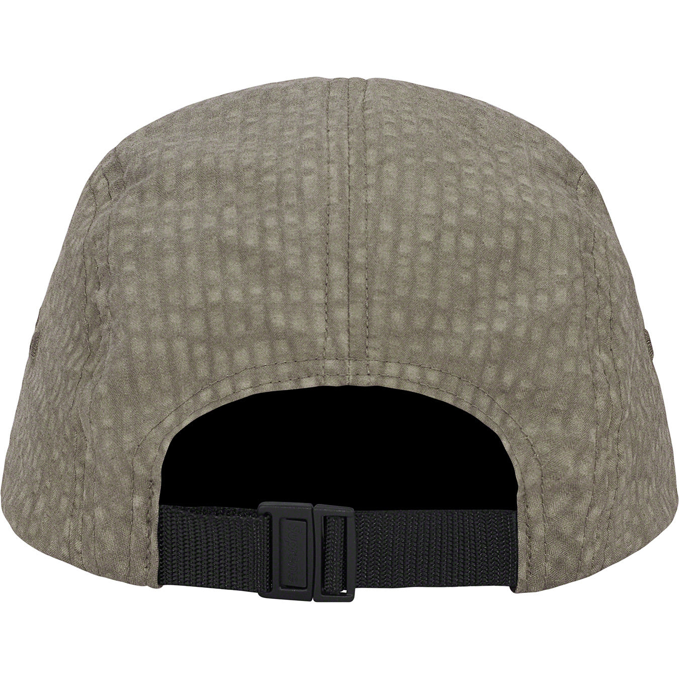 Supreme Washed Seersucker Camp Cap Taupe