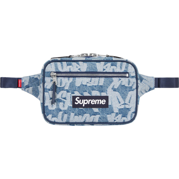 Supreme Fat Tip Jacquard Denim Waist Bag Blue