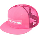 Supreme Box Logo Mesh Back New Era Pink