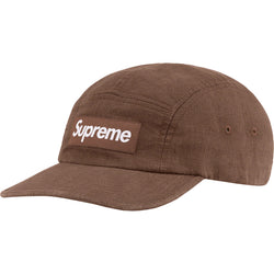 Supreme Linen Fitted Camp Cap Brown