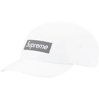 Supreme Reflective Jacquard Logo Camp Cap White