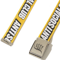 Anti Social Social Club Clip Belt Chrome Yellow