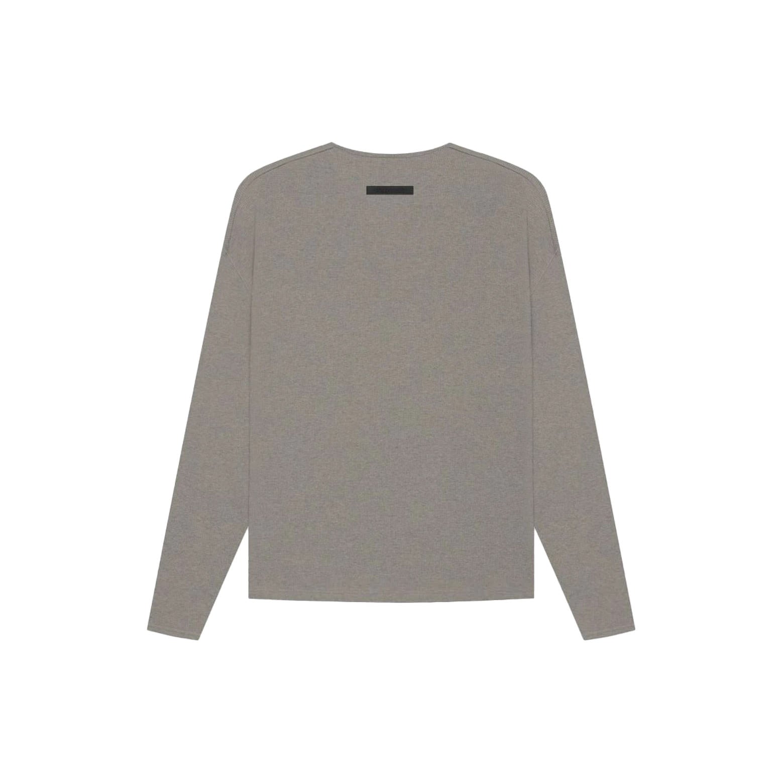 Fear of God Essentials Thermal Henley Long Sleeve Grey Flannel