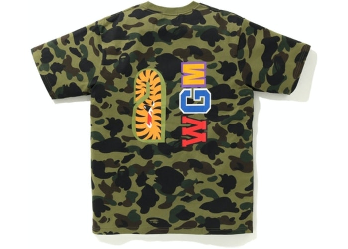 Bape 1st Camo WgmShark Tee Green