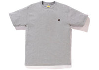 Bape Ape Head One Point Tee Grey